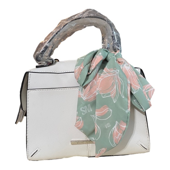 Steve Madden White Breese Crossbody or Satchel Purse - Picture 1 of 6